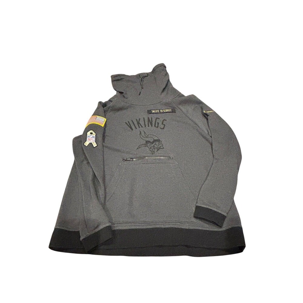 NFL Team Apparel Salute To Service Turtle Cowl Neck Medium Pullover Vikings Nike